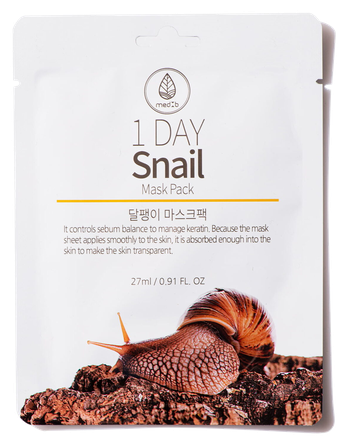 MEDB With Snail Mucine sheet facial mask, 27 g