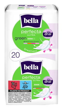 BELLA Perfecta Ultra Green higiēniskās paketes, 20 gab.