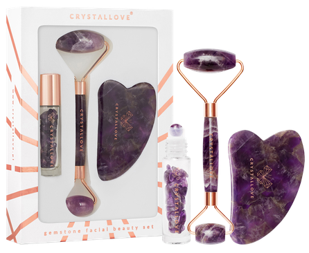 CRYSTALLOVE GuaSha Amethyst set, 1 pcs.