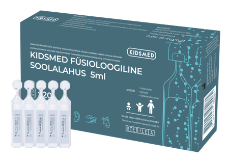 KIDSMED  Fizioloģiskais (5 ml) šķīdums, 20 gab.