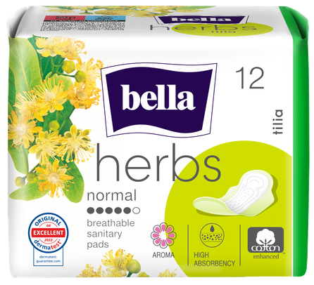 BELLA Herbs Tilia Aroma higiēniskās paketes, 12 gab.