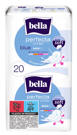 BELLA Perfecta Ultra Blue Soft higiēniskās paketes, 20 gab.