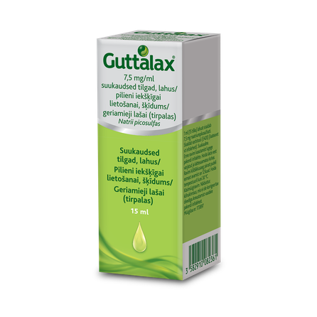 GUTTALAX 7,5 mg/ml pilieni, 15 ml
