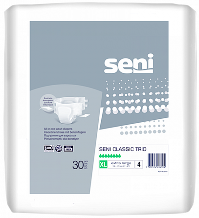 SENI Classic Trio Large (100-150 cm) diapers, 30 pcs.