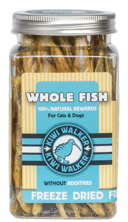 KIWI WALKER Сублимированные лакомства – Целая рыба дополнительный корм, 70 г
