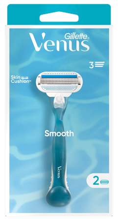 GILLETTE Venus Smooth 2 replacement cassettes +  razor, 1 pcs.