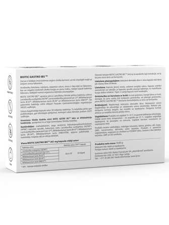 LYL BIOTIC GASTRO IBS capsules, 30 pcs.