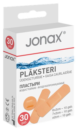 JONAX ūdensizturīgi plāksteris, 30 gab.
