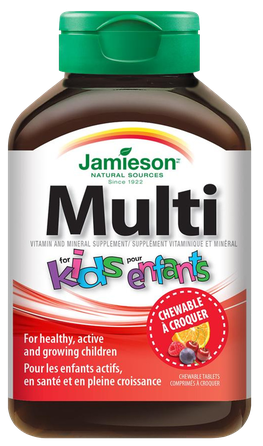 JAMIESON Vita-Vim Multi for Kids košļājamās tabletes, 60 gab.