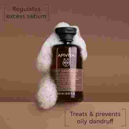 APIVITA Oily Dandruff, White Willow & Propolis šampūns, 250 ml