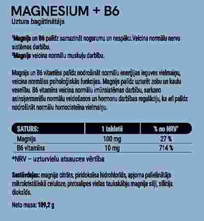 ELITE Magnesium + B6 pills, 120 pcs.