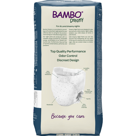 BAMBO Nature Dreamy Night Pants, 8-15 years, 35-50 kg nappy pants, 10 pcs.