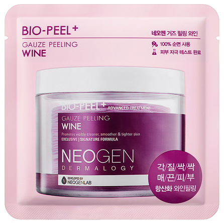 NEOGEN Dermalogy Bio-Peel Gauze Peeling - Wine exfoliating pads, 1 pcs.