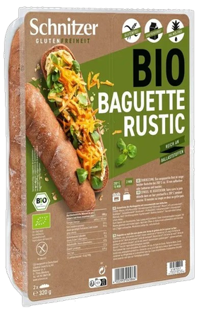 SCHNITZER Bio Baguette Rustic булочки, 320 г