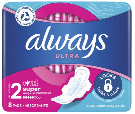 ALWAYS  Ultra Super pads, 8 pcs.