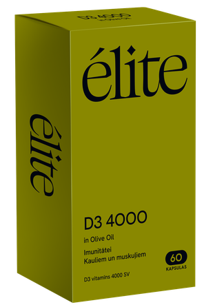 ELITE D3 4000 in Olive Oil kapsulas, 60 gab.