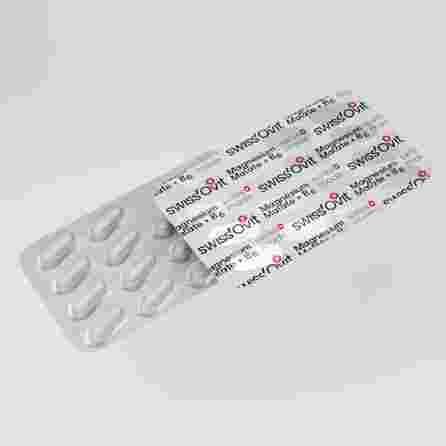 SWISS OVIT Magnesium Malate 150 mg + Vit. B6 capsules, 30 pcs.