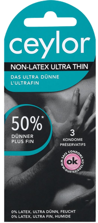 CEYLOR Non-Latex Ultra Thin condoms, 3 pcs.