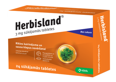 HERBISLAND 3mg sūkājamās tabletes, 24 gab.