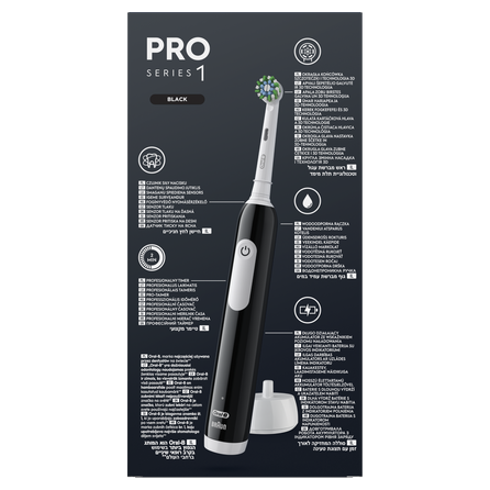 ORAL-B Pro 1 Black with travel case electric toothbrush, 1 pcs.