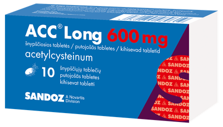 ACC LONG 600 mg effervescent tablets, 10 pcs.