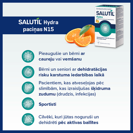 SALUTIL Hydra апельсиновый вкус, пакетики, 15 шт.