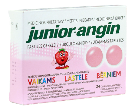 JUNIOR-ANGIN sūkājamās tabletes, 24 gab.