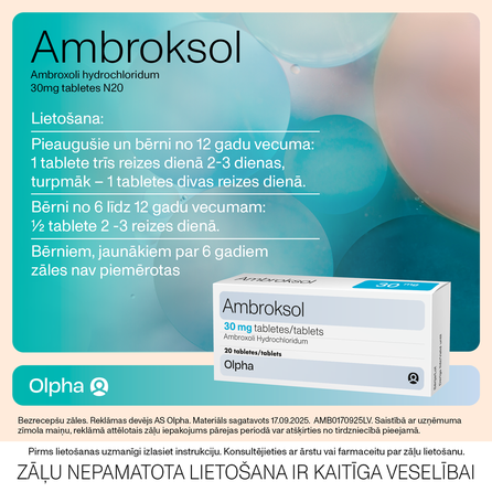 AMBROKSOL 30 mg pills, 20 pcs.