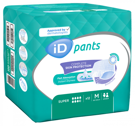ID Pants Super M (80-120 cm) nappy pants, 12 pcs.