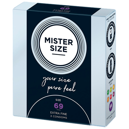 MISTER SIZE 69/225 mm prezervatīvi, 3 gab.