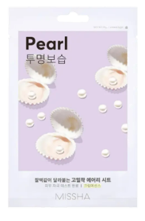 MISSHA Airy Fit Pearl sejas maska, 19 g