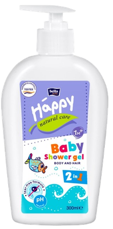 HAPPY   Natural Care šampūns/dušas krēms, 300 ml
