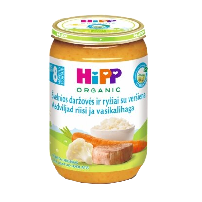 HIPP vegetables with rice, veal, from 8 months puree, 220 g