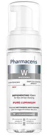 PHARMACERIS W Pure-Luminium Depigmenting for Face and Eye cleansing foam, 150 ml