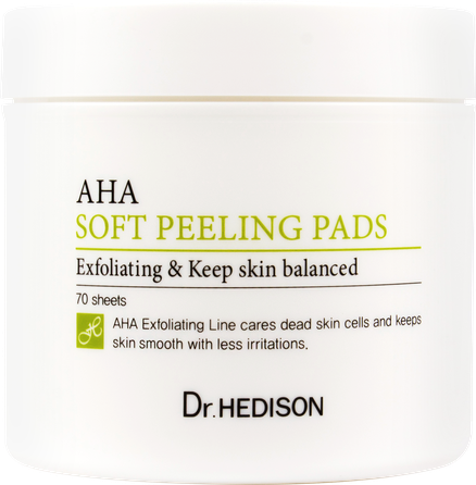 DR.HEDISON AHA Soft Peeling подушечки, 70 шт.