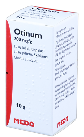 OTINUM 20 % ausu pilieni, 10 ml
