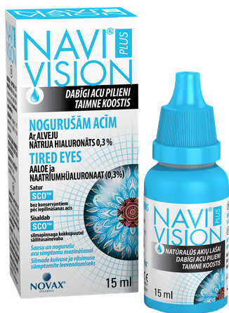 NAVIVISION Plus Tired Eye acu pilieni, 15 ml