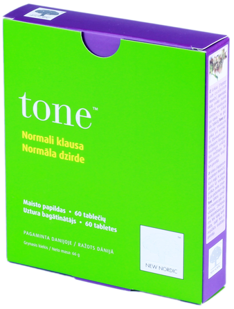 NEW NORDIC Tone tabletes, 60 gab.