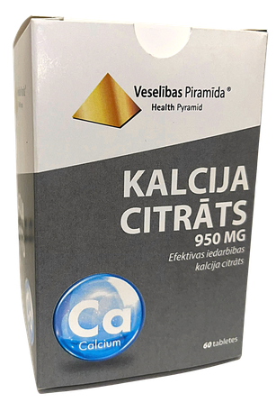 VESELĪBAS PIRAMĪDA Kalcija Citrāts pills, 60 pcs.