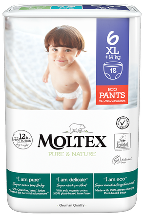 MOLTEX Eco Pure & Nature 6 XL (14 kg +) autiņbiksītes, 18 gab.