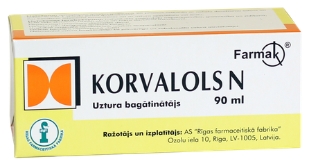 RFF Korvalols N pilieni, 90 ml