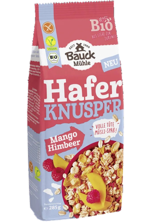 BAUCK HOF Organic Crunchy Oat Mango Raspberry muesli, 285 g