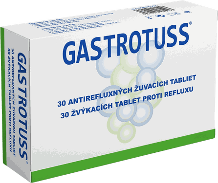 GASTROTUSS Anti-reflux košļājamās tabletes, 24 gab.