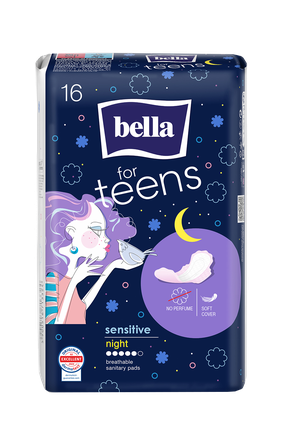 BELLA Teens Ultra Night Sensitive pads, 16 pcs.