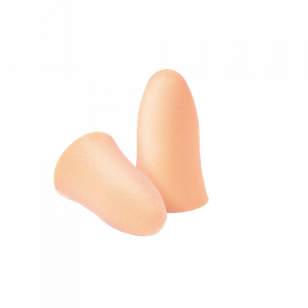 QUIES Sand Color Polyurethane Foam ear plugs, 6 pcs.