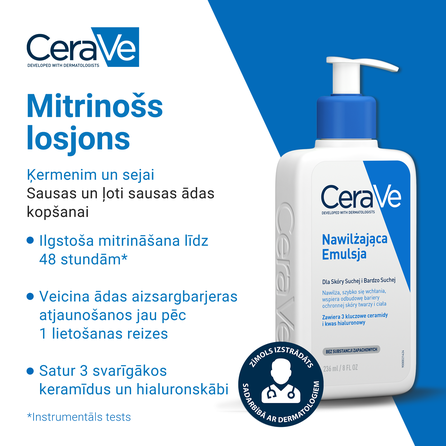 CERAVE For Body And Face With Ceramides Moisturising emulsion, 236 ml