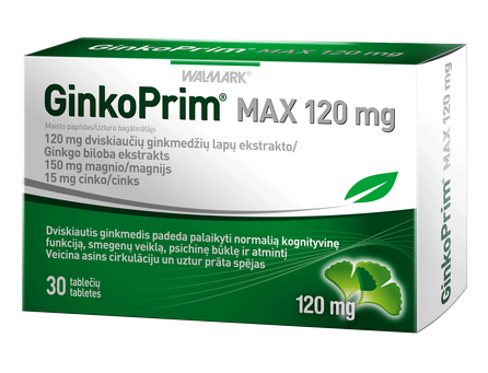 GINKOPRIM   MAX 120 mg pills, 30 pcs.