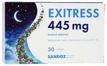 EXITRESS 445 mg apvalkotās tabletes, 30 gab.