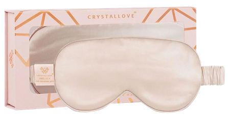 CRYSTALLOVE Gold шёлковая маска для сна, 1 шт.