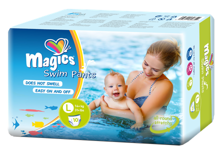 MAGICS Swimpants L (14+kg) biksītes, 10 gab.